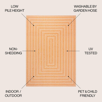 Chevron Modern Concentric Squares Indoor/outdoor Area Rug